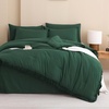 image:imageAndency Oversized Queen Comforter Set 7 Pieces Beige Bedding  Boho Bed in a Bag Soft Lightweight Fringe Bed Set with Comforter98x98 Sheets Pillowcases amp Shams04  Emerald