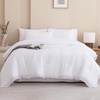 image:imageAndency Oversized Queen Comforter Set 7 Pieces Beige Bedding  Boho Bed in a Bag Soft Lightweight Fringe Bed Set with Comforter98x98 Sheets Pillowcases amp Shams10  White