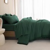 image:imageAndency Oversized Queen Comforter Set 7 Pieces Beige Bedding  Boho Bed in a Bag Soft Lightweight Fringe Bed Set with Comforter98x98 Sheets Pillowcases amp Shams04  Emerald