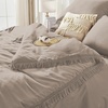 image:imageAndency Oversized Queen Comforter Set 7 Pieces Beige Bedding  Boho Bed in a Bag Soft Lightweight Fringe Bed Set with Comforter98x98 Sheets Pillowcases amp Shams21  Khaki