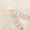image:imageQueen Comforter Set Pink Bow amp Ruffle Bedding 3 Pieces  White with Green Leaf Floral Print Farmhouse Romantic Bedding Set90x90 InchBeige