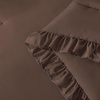 image:imageQueen Comforter Set Pink Bow amp Ruffle Bedding 3 Pieces  White with Green Leaf Floral Print Farmhouse Romantic Bedding Set90x90 InchBrown
