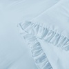 image:imageQueen Comforter Set Pink Bow amp Ruffle Bedding 3 Pieces  White with Green Leaf Floral Print Farmhouse Romantic Bedding Set90x90 InchLight Blue