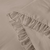 image:imageQueen Comforter Set Pink Bow amp Ruffle Bedding 3 Pieces  White with Green Leaf Floral Print Farmhouse Romantic Bedding Set90x90 InchLight Brown
