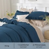 image:imageQueen Comforter Set Pink Bow amp Ruffle Bedding 3 Pieces  White with Green Leaf Floral Print Farmhouse Romantic Bedding Set90x90 InchNavy Blue