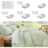 image:imageQueen Comforter Set Pink Bow amp Ruffle Bedding 3 Pieces  White with Green Leaf Floral Print Farmhouse Romantic Bedding Set90x90 InchSage Gingham