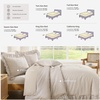 image:imageQueen Comforter Set Pink Bow amp Ruffle Bedding 3 Pieces  White with Green Leaf Floral Print Farmhouse Romantic Bedding Set90x90 InchTan Gingham