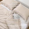 image:imageQueen Comforter Set Pink Bow amp Ruffle Bedding 3 Pieces  White with Green Leaf Floral Print Farmhouse Romantic Bedding Set90x90 InchTan Gingham