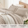 image:imageQueen Comforter Set Pink Bow amp Ruffle Bedding 3 Pieces  White with Green Leaf Floral Print Farmhouse Romantic Bedding Set90x90 InchWheat