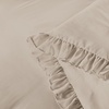 image:imageQueen Comforter Set Pink Bow amp Ruffle Bedding 3 Pieces  White with Green Leaf Floral Print Farmhouse Romantic Bedding Set90x90 InchWheat