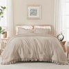 image:imageQueen Comforter Set Pink Bow amp Ruffle Bedding 3 Pieces  White with Green Leaf Floral Print Farmhouse Romantic Bedding Set90x90 InchWheat