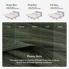 image:image100 Cotton Queen Beige Quilt 3 Piece Striped Quilted Bedding  Soft Lightweight Bedspreads Coverlets Set with 2 Pillow Shams All Season Use Soild Bedding for Bedroom Guest Room 90x96Widstitcharmy Green