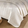 image:image100 Cotton Queen Beige Quilt 3 Piece Striped Quilted Bedding  Soft Lightweight Bedspreads Coverlets Set with 2 Pillow Shams All Season Use Soild Bedding for Bedroom Guest Room 90x96Gridivory