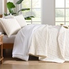 image:image100 Cotton Queen Beige Quilt 3 Piece Striped Quilted Bedding  Soft Lightweight Bedspreads Coverlets Set with 2 Pillow Shams All Season Use Soild Bedding for Bedroom Guest Room 90x96Gridivory