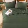 image:image100 Cotton Queen Beige Quilt 3 Piece Striped Quilted Bedding  Soft Lightweight Bedspreads Coverlets Set with 2 Pillow Shams All Season Use Soild Bedding for Bedroom Guest Room 90x96Widstitcharmy Green