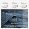 image:image100 Cotton Queen Beige Quilt 3 Piece Striped Quilted Bedding  Soft Lightweight Bedspreads Coverlets Set with 2 Pillow Shams All Season Use Soild Bedding for Bedroom Guest Room 90x96Stripenavy