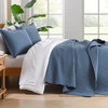 image:image100 Cotton Queen Beige Quilt 3 Piece Striped Quilted Bedding  Soft Lightweight Bedspreads Coverlets Set with 2 Pillow Shams All Season Use Soild Bedding for Bedroom Guest Room 90x96Stripenavy