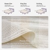 image:image100 Cotton Queen Beige Quilt 3 Piece Striped Quilted Bedding  Soft Lightweight Bedspreads Coverlets Set with 2 Pillow Shams All Season Use Soild Bedding for Bedroom Guest Room 90x96Widstitchivory
