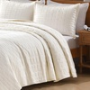 image:image100 Cotton Queen Beige Quilt 3 Piece Striped Quilted Bedding  Soft Lightweight Bedspreads Coverlets Set with 2 Pillow Shams All Season Use Soild Bedding for Bedroom Guest Room 90x96Gridivory
