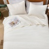 image:image100 Cotton Queen Beige Quilt 3 Piece Striped Quilted Bedding  Soft Lightweight Bedspreads Coverlets Set with 2 Pillow Shams All Season Use Soild Bedding for Bedroom Guest Room 90x96Widstitchivory