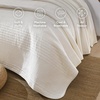 image:image100 Cotton Queen Beige Quilt 3 Piece Striped Quilted Bedding  Soft Lightweight Bedspreads Coverlets Set with 2 Pillow Shams All Season Use Soild Bedding for Bedroom Guest Room 90x96Widstitchivory