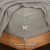 image:imageAndency Solid Natural Beige Queen Size Soft Cotton Linen Blend Sheets Set06  Solid Dark Grey