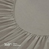 image:imageAndency Solid Natural Beige Queen Size Soft Cotton Linen Blend Sheets Set06  Solid Dark Grey