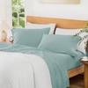 image:imageAndency Solid Natural Beige Queen Size Soft Cotton Linen Blend Sheets Set07  Solid Teal