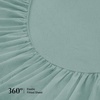 image:imageAndency Solid Natural Beige Queen Size Soft Cotton Linen Blend Sheets Set07  Solid Teal