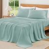 image:imageAndency Solid Natural Beige Queen Size Soft Cotton Linen Blend Sheets Set07  Solid Teal