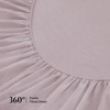 image:imageAndency Solid Natural Beige Queen Size Soft Cotton Linen Blend Sheets Set08  Solid Lavender