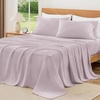 image:imageAndency Solid Natural Beige Queen Size Soft Cotton Linen Blend Sheets Set08  Solid Lavender