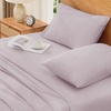 image:imageAndency Solid Natural Beige Queen Size Soft Cotton Linen Blend Sheets Set08  Solid Lavender