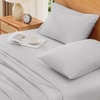 image:imageAndency Solid Natural Beige Queen Size Soft Cotton Linen Blend Sheets Set09  Solid Light Grey