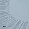 image:imageAndency Solid Natural Beige Queen Size Soft Cotton Linen Blend Sheets Set10  Solid Sky Blue