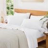 image:imageAndency Solid Natural Beige Queen Size Soft Cotton Linen Blend Sheets Set11  Solid White