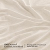 image:imageAndency Solid Natural Beige Queen Size Soft Cotton Linen Blend Sheets Set12  Solid Natural Beige