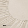 image:imageAndency Solid Natural Beige Queen Size Soft Cotton Linen Blend Sheets Set12  Solid Natural Beige