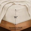 image:imageAndency Solid Natural Beige Queen Size Soft Cotton Linen Blend Sheets Set12  Solid Natural Beige